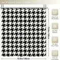 thumbnail image 5 of Black And White Houndstooth Shower Curtain，Washable Waterproof Bathroom Shower Curtain Set With Hooks,71x71 Inch, 5 of 5