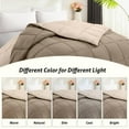 thumbnail image 5 of Comforter Queen All Season Down Alternative, Cooling Quilted Duvet Insert, Bed Comforter with Corner Tabs, Washable Hypoallergenic Reversible Quilt, Khaki/Beige, 5 of 8