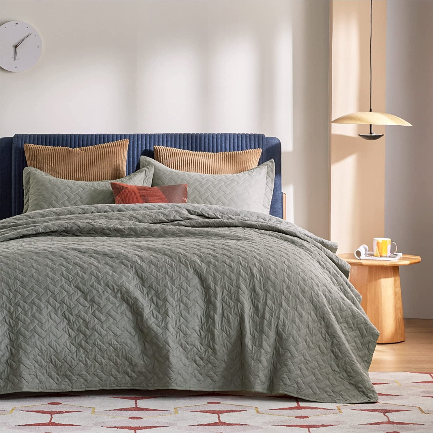 Bedsure Queen Quilt Bedding Set - Lightweight Summer Quilt Full/Queen - Grey  Bedspreads Queen Size - Bedding Coverlets for All Seasons (Includes 1 Quilt,  2 Pillow Shams) 