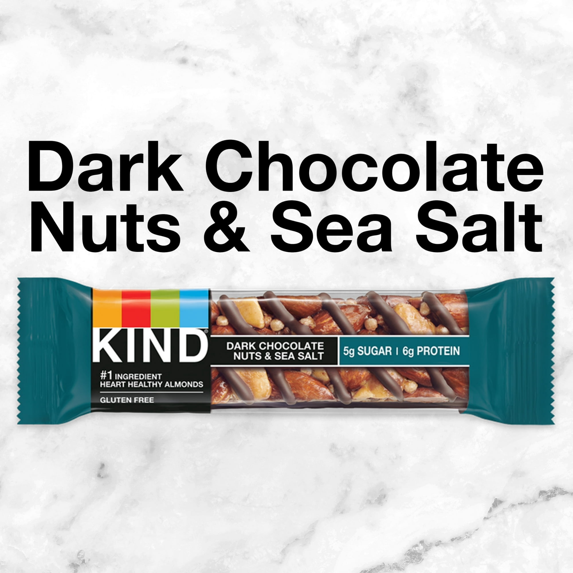 2 Pack Of KIND Snack Bars, Dark Chocolate Nuts & Sea Salt, Gluten Free, 1.4 oz, 6 Count Box, With Marshmellow By Value Nest