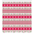 thumbnail image 3 of Ambesonne Nordic Shower Curtain, Needlework Style Xmas, 69"Wx84"L, Pink Lime Green White, 3 of 3
