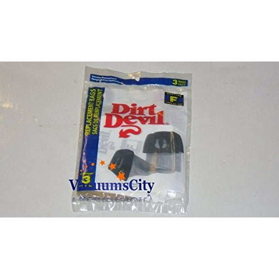 Compatible with Dirt Devil Canister Can Vac & Power Pak Type F Bags 3Pk Genuine Part 3200147001