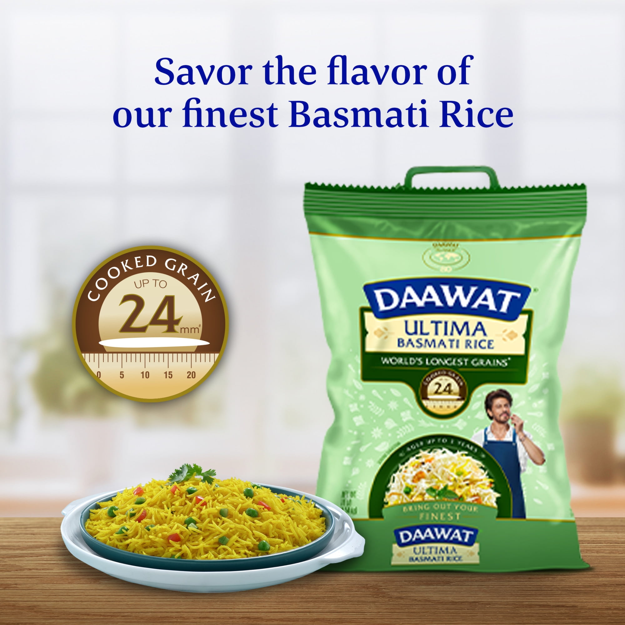 Daawat Ultima Extra Long Grain Basmati Rice, 2-Years Aged, 10 lb Bag