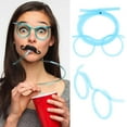 thumbnail image 1 of Peggybyg Fun Loop Drinking Straw Eye Glasses Reusable Crazy Funky Drinking Tube Plastic, 1 of 8