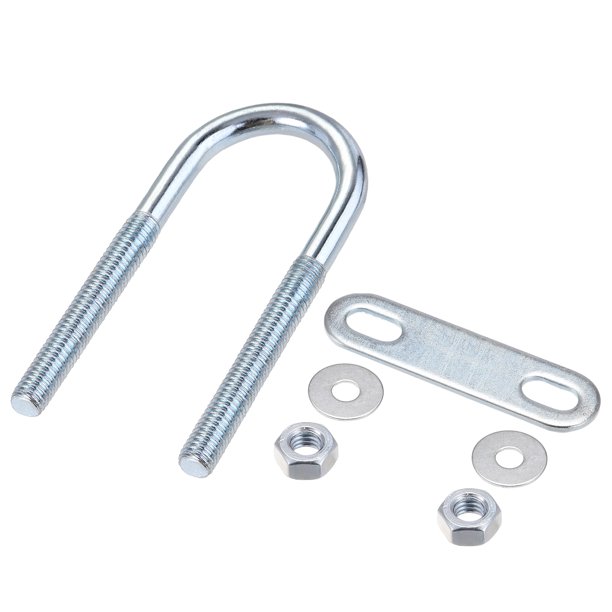 U Pernos 8 Juegos (M6x22x70mm), Redondo U Perno Acero con Accesorios - para Construcción, Tubería