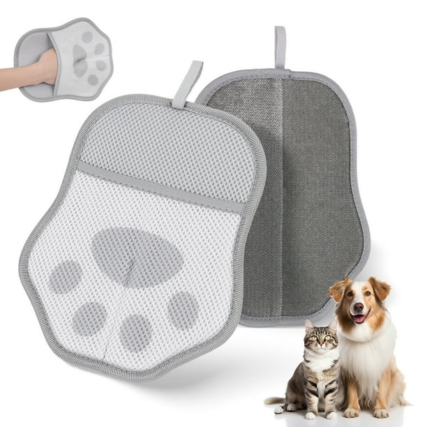 Guantes para quitar el pelo de mascotas | Guantes electrostáticos lavables para perros y gatos | Cepillo bidireccional para pelo suelto y subpelo | Guante reutilizable para el cuidado de mascotas