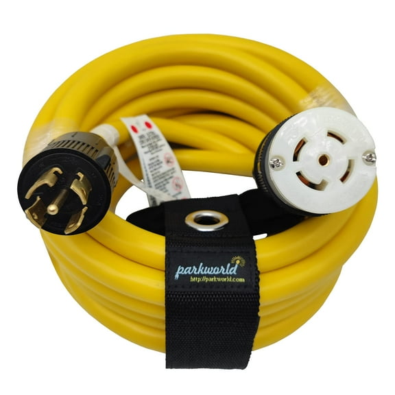 Parkworld 63654 NEMA L21-30 Extension Cord with SJTW (5) 10AWG, UL Listed (25FT)