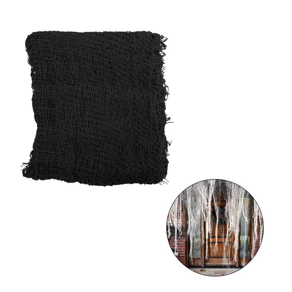 BESTSKY Spooky Home Decor,Lightweight Black Mesh Halloween Decorations,Versatile Event Decoration Creepy Cloth,Black