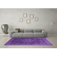 thumbnail image 3 of Ahgly Company Indoor Square Abstract Purple Modern Area Rugs, 7' Square, 3 of 4