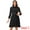 Black, variant on DARING DIVA Work Shirt Long Sleeve Pleated Midi Dress XS Royal Blue