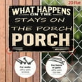 thumbnail image 2 of What Happens on the Porch Stays on the Porch_ - Vintage Farmhouse Metal Sign, Perfect Housewarming Gift for Entryway 12*8in, 2 of 5