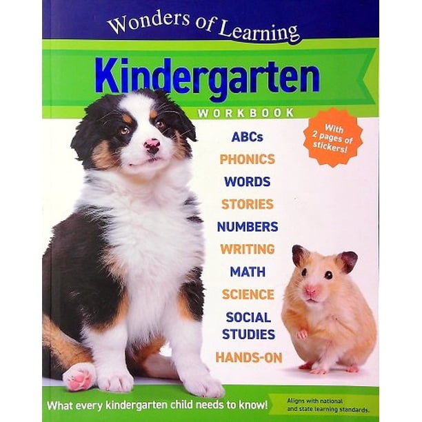 Wonderpatch Learning Books Kindergarten Workbook (Wonders of Learning) - Walmart.com