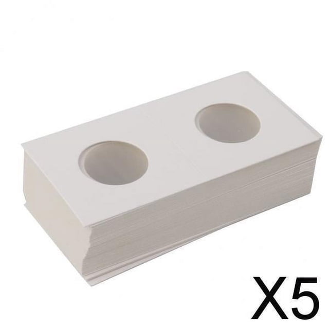 5x50 Uds. Soporte De Colección De Monedas De Cartón 2x2 Tiras De Monedas Para Coleccionistas 23mm 5 piezas