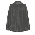 thumbnail image 6 of Velvet Shirts for Women Long Sleeve Dressy Work Blouses Button Down Lapel Collar Holiday Casual Top Casual Pleated Front Blouses Trendy Outfits, 6 of 6
