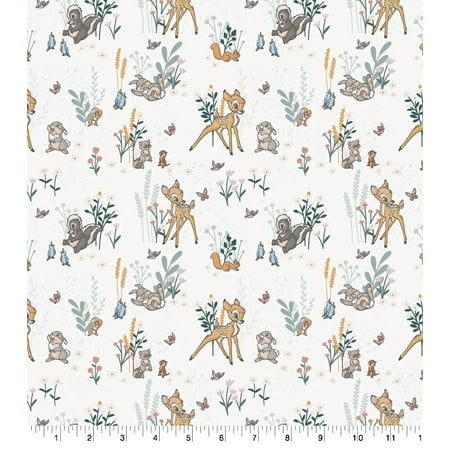 UPC: 0887816367370 | Disney Bambi and Friends Frolic Cotton Fabric