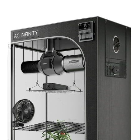 

AC Infinity Advance Grow System 2x2 Integrated Grow Tent Kit Smart Climate Controls to Automate Airflow Schedule Full Spectrum LED Grow Light with Samsung LM301B Diodes 2000D Mylar Tent
