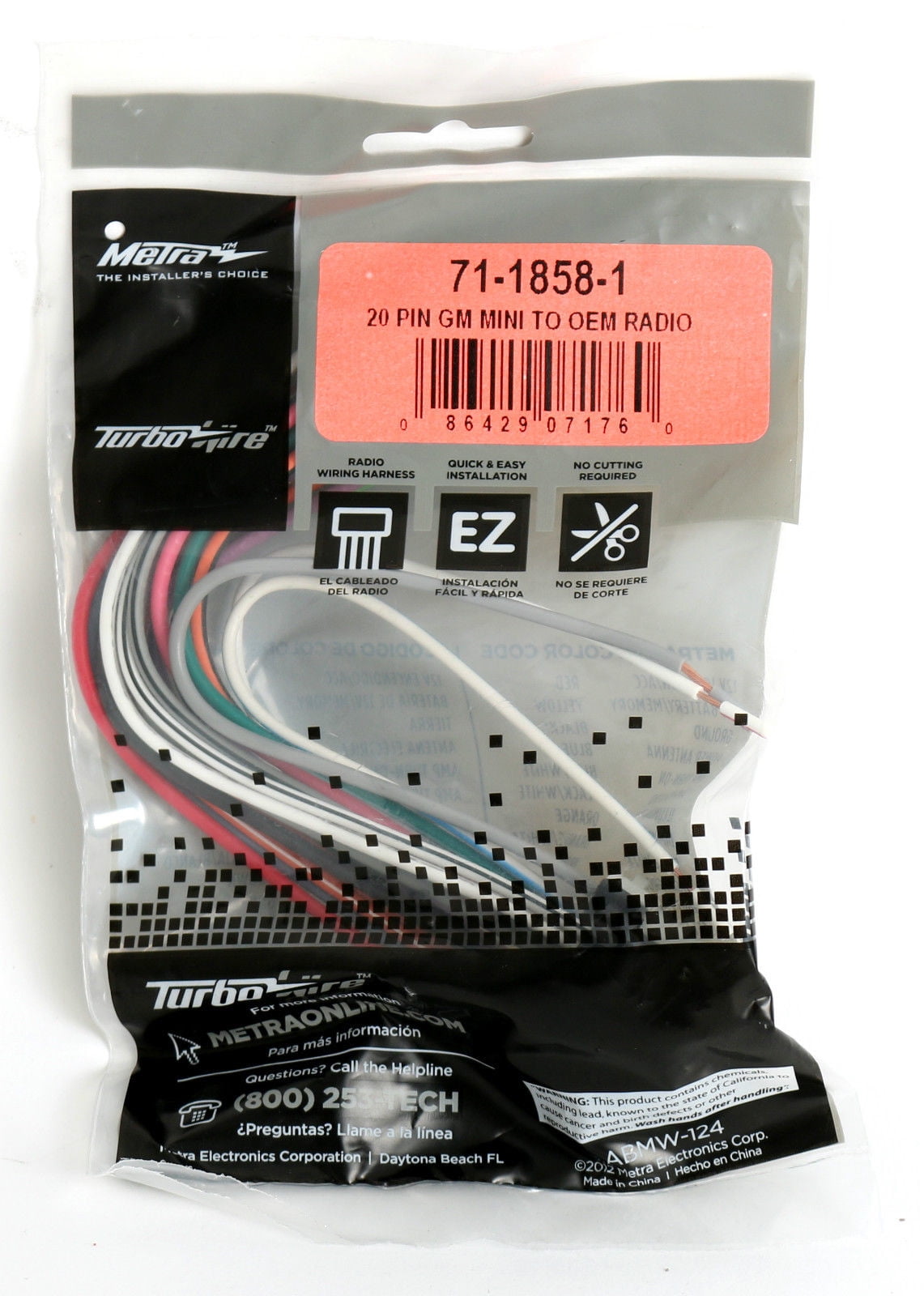 Metra 71-1858 Reverse Wiring Harness for Select 1987-2005 GM Vehicles