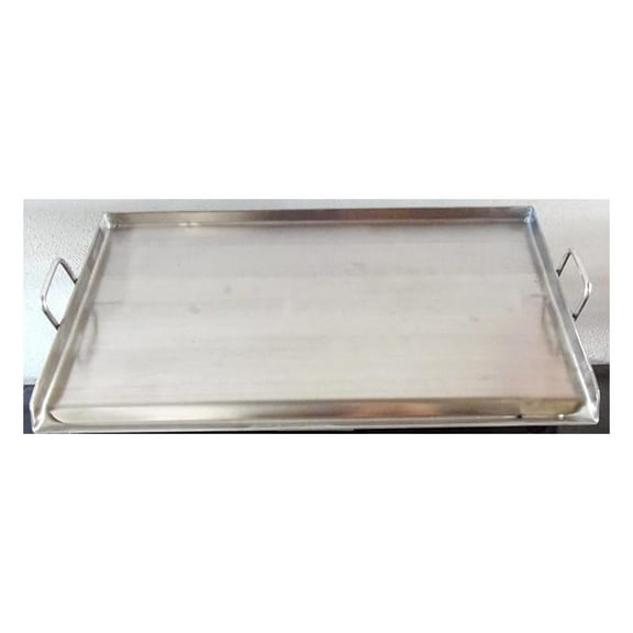 32" x 17" Stainless Steel Flat Top Comal Griddle for BBQ Stove or Grill, Large Outdoor Cooking Plancha Plate