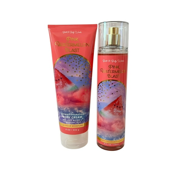 Bath & Body Works Pink Watermelon Blast Mist & Body Cream Set
