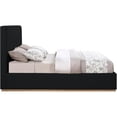 thumbnail image 5 of Maklaine Contemporary Soft Rich Black Finish Fabric King Bed, 5 of 6