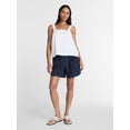 thumbnail image 3 of Time and Tru Women's Linen Blend Square Neck Tank Top, Sizes XS-XXXL, 3 of 6