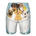 thumbnail image 3 of Cauagu Cute Dog In Bathtub Print Men's Swim Trunks,Hawaiian Bathing Suit Swimsuits Beach Shorts with Pockets for Men Quick Dry Swimming Board Shorts-3X-Large, 3 of 6