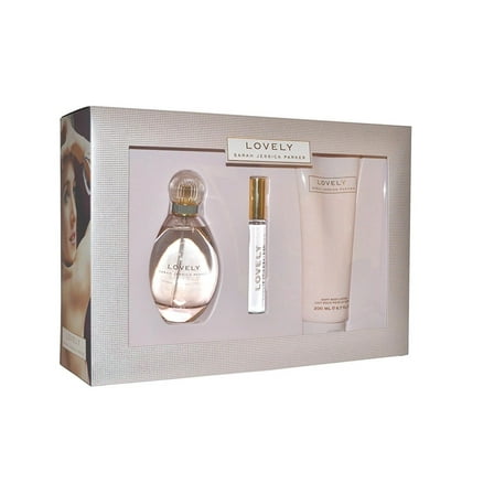 LOVELY Sarah Jessica Parker 3.4 oz EDP  6.7 lotion  rollerball Women Perfume SET