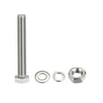 thumbnail image 3 of Uxcell M10 x 70mm 304 Stainless Steel Hex Head Screws Bolts, Nuts, Flat & Lock Washers Kits 4 Sets, 3 of 5