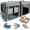 PVC Grey, variant on 2-in-1 Cat Travel Carrier with Litter Box, (17.7" x2) x16.5"x13" Large Cat Carrier with Zipper Locks for Moving Across The Country (No Hammock) - Grey