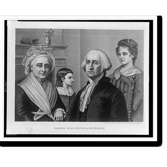 Historic Print, George Washington at Mt. Vernon, 16" x 20"