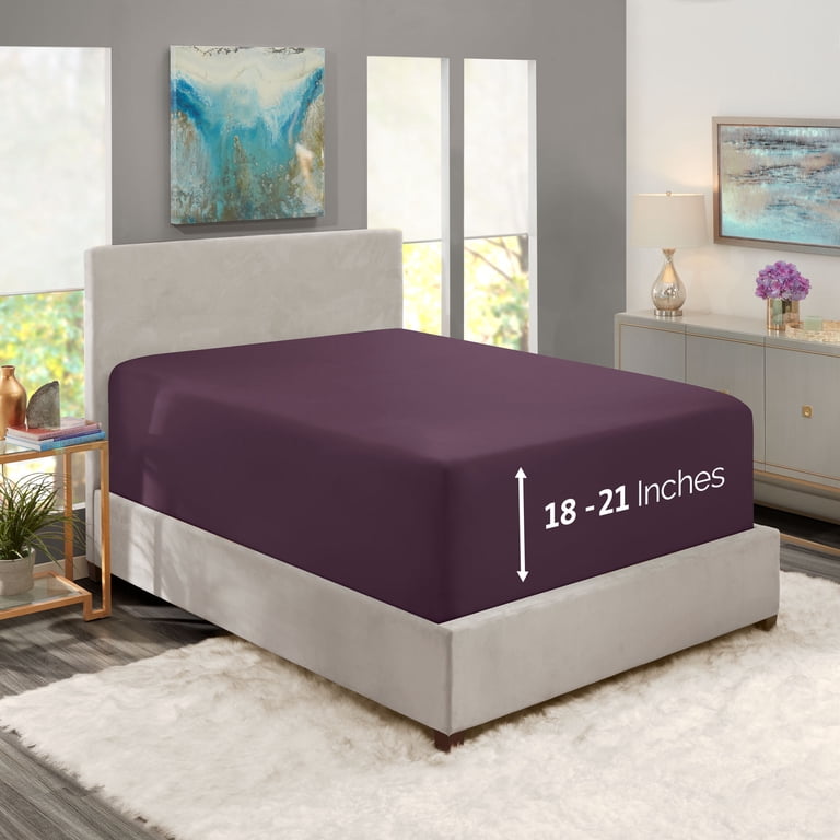 Clara Clark 1800 Microfiber Extra Deep Fitted Sheet, Full photo 1