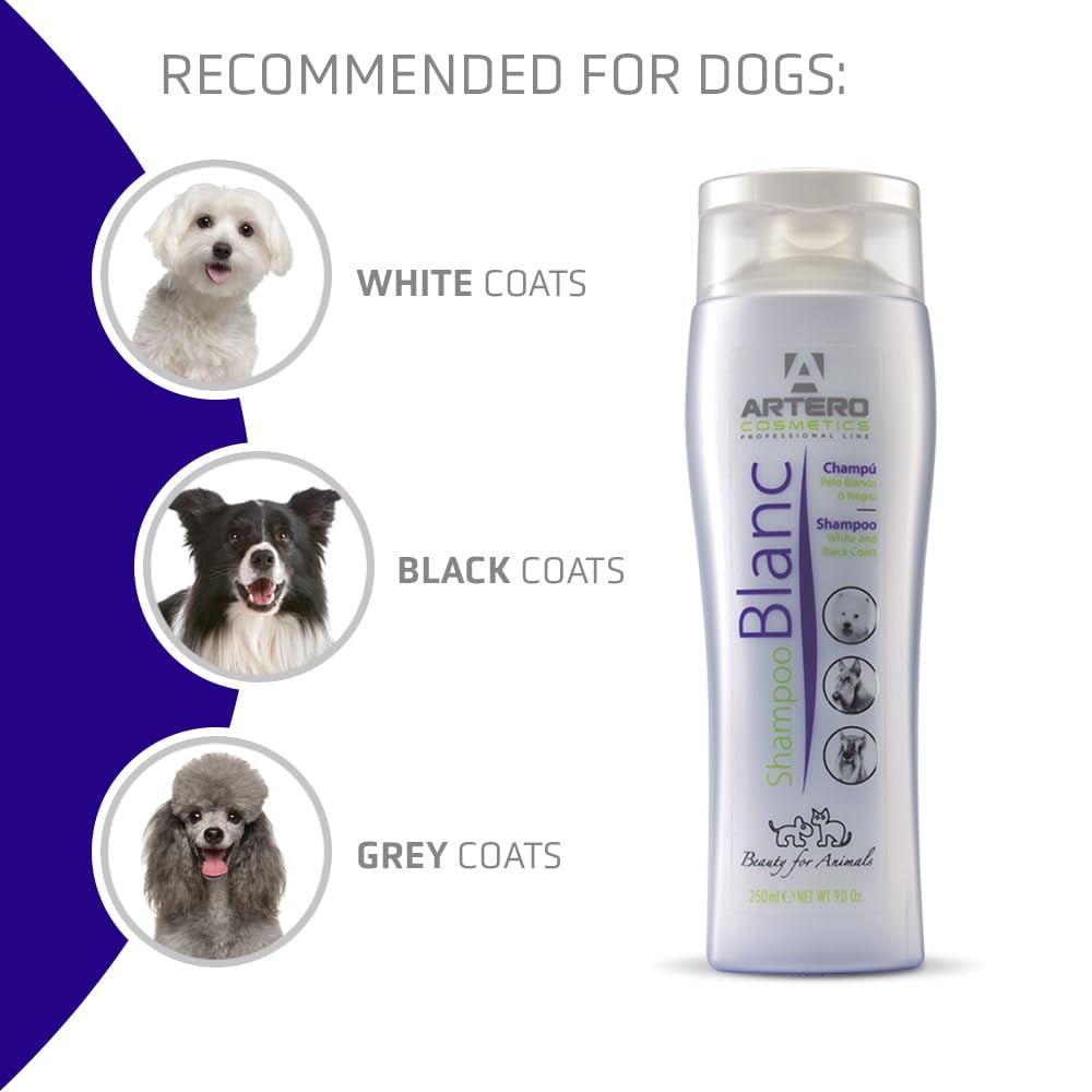 Blanc. Whitening Shampoo for Dogs Enhance Coat Brightness for White and Black Fur