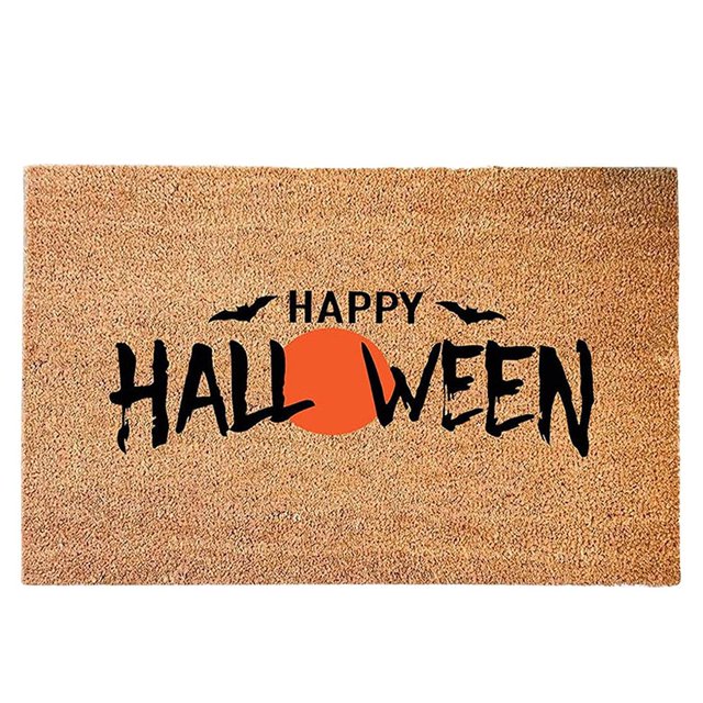 Bathroom Mat The Witch Is In Pattern Rubber Mat Halloween Carpet for Bedroom Kitchen Door Felt Rug Party Decor