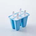 thumbnail image 1 of Popsicle Mould, Popsicle Molds 4 Pieces Silicone Ice Pop Molds BPA Free Popsicle Mold Reusable Easy Release Ice Pop Make (Blue), 1 of 4