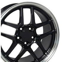 17 inch Rim fits 97-04 Chevy Corvette C5 Z06 Black Mach'd Lip Wheel Direct Fit