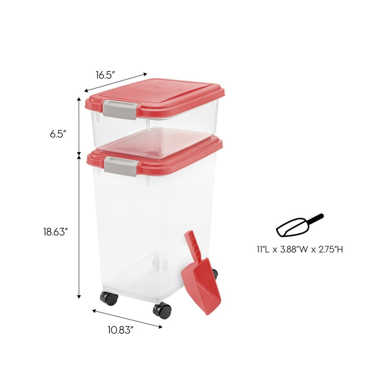 Iris airtight pet food storage cheap combo with scoop