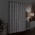 thumbnail image 3 of Eclipse 100% Blackout Curtain, Larissa Leaf Grommet Curtain, 63 In Long x 50 In Wide, Botanical Print, Sky Blue, 3 of 8