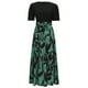 thumbnail image 3 of WILLBEST Vestidos de Verano para Mujer 2025, Vestido Largo Cruzado de Manga Corta con Estampado Floral, Vestido de Línea A con Volantes y Retazos 984 Mediana, 3 of 3