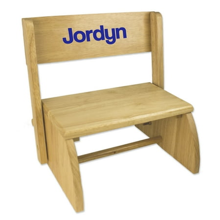 Personalized Child's Natural Flip Stool - Name Only