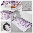 thumbnail image 6 of Purple Eucalyptus Bath Mat 3 Piece Bathroom Rug Set, Spring Botanical Plant Aesthetic Non Slip Bath Rug Contour Mat and Toilet Lid Cover, Absorbent Shower Mats Soft Bath Rugs and Mats Sets, 6 of 8