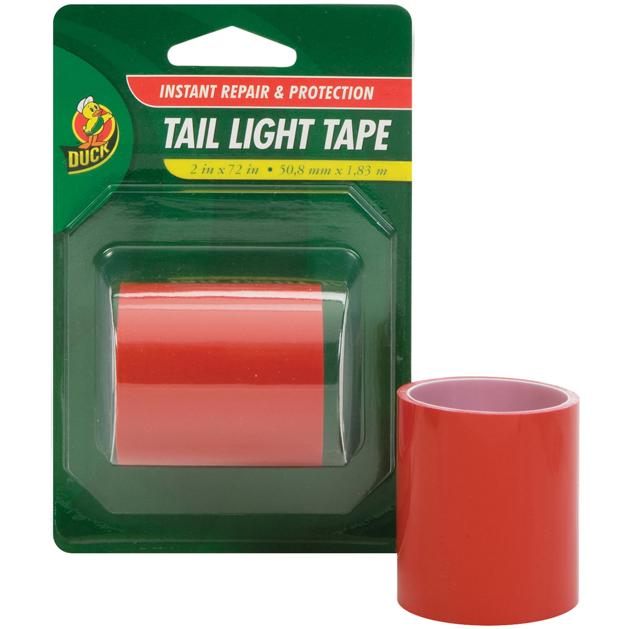 Duck Brand Translucent Tail Light Tape, Red, 2" x 72"