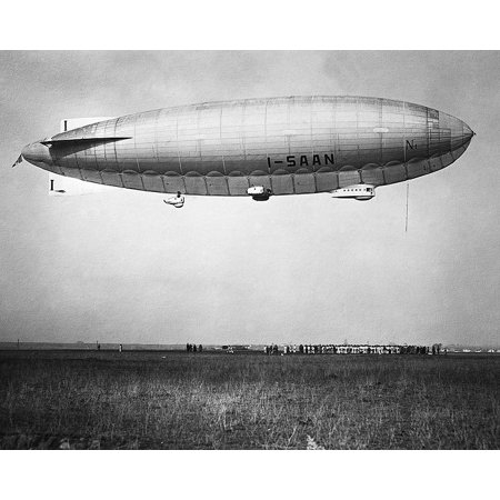 Roald Amundsen Blimp Airship I-SAAN - 24x36 Inch Glossy Laminated Aviation Poster - Stunning Detail and Bold Colors