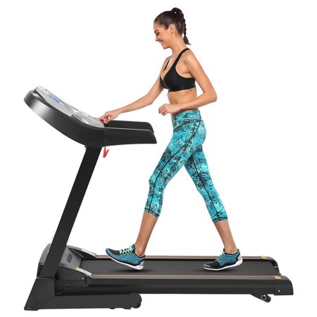 Elecmall 2.25hp Blutooth Electric Folding Treadmill  Commercial Health Fitness Training Equipment (Best Semi Commercial Treadmill)
