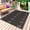 Black, variant on Spring Floral Outdoor Rug for Patio/Deck/Porch, Non-Slip Large Area Rug 3 x 5 Ft, Vintage Bohemia Flowers Leaves Bows Black Indoor Outdoor Rugs Washable Area Rugs, Camping Rug Carpet Runner