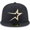 thumbnail image 2 of Men's New Era Navy Houston Astros Cooperstown Collection Wool 59FIFTY Fitted Hat, 2 of 5