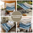 thumbnail image 6 of Blue Beige Tapestry for Bedroom Wall Hanging Tapestry, Coastal Vintage Modern Abstract Art Ceiling Backdrop Tapestries Poster Blanket Wall Decor for Teens Room Living Room Dorm 59" x 79", 6 of 8