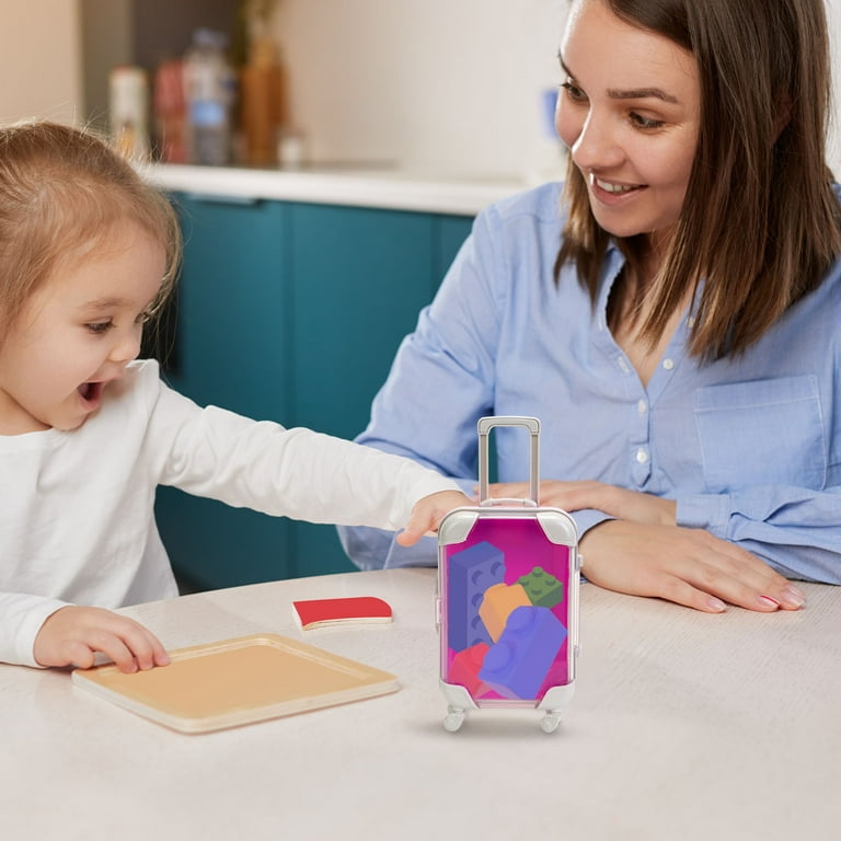 Mini Transparent Suitcase Puzzle,Travel Storage Toy,Portable Small