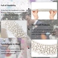 thumbnail image 5 of Diademas para el cabello de mujer, diademas de perlas blancas para niñas, diadema acolchada negra, accesorios para el cabello con perlas, diseño elegante, 5 of 5