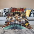 thumbnail image 2 of COMIO  Anime Characters Cartoon Blanket Flannel Blanket Ultra Soft Warm Cozy Plush Bed Blanket Lightweight Sofa Throw Blanket, 2 of 6