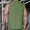 thumbnail image 4 of Tank Top for Men, Mens Casual Fashion Solid Round Neck Sleeveless Tops Button Up Cardigan Tank Tops, 4 of 5